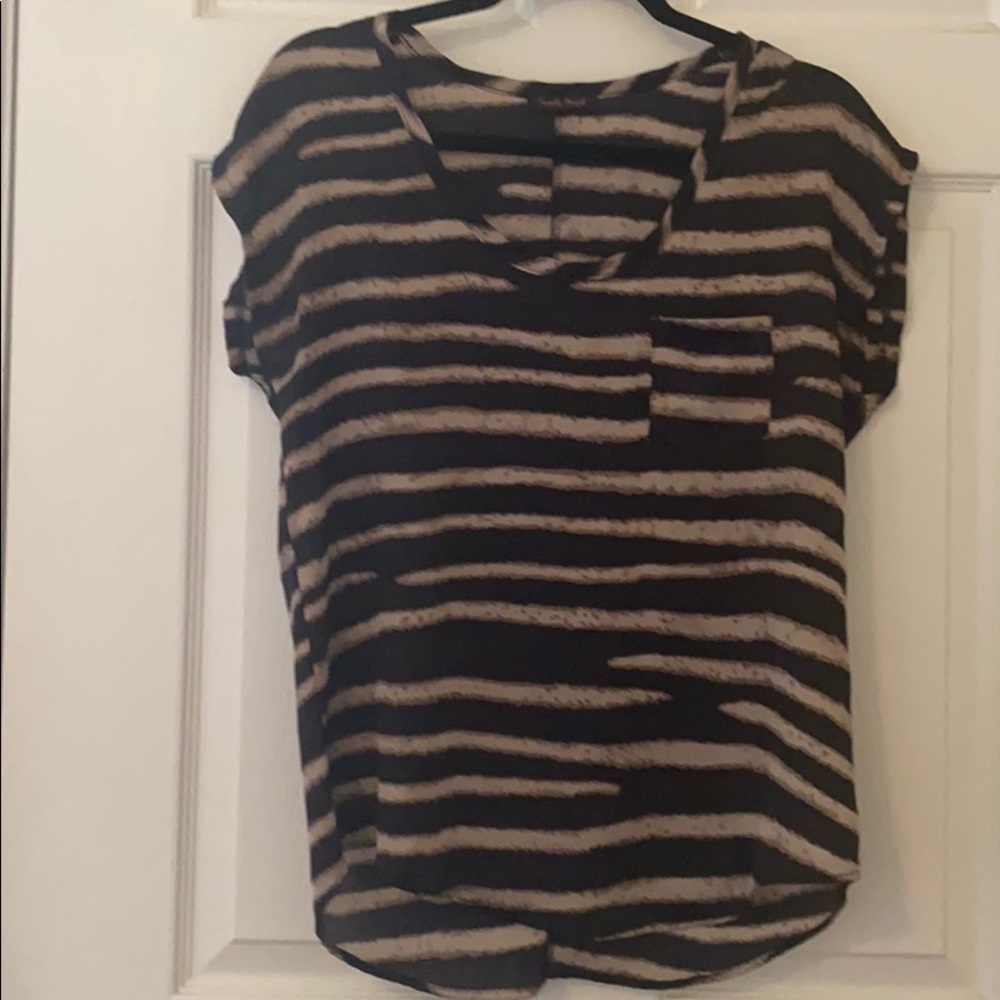 Black and Tan striped top